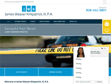 Tablet Screenshot of kirkpatricklawfirm.com